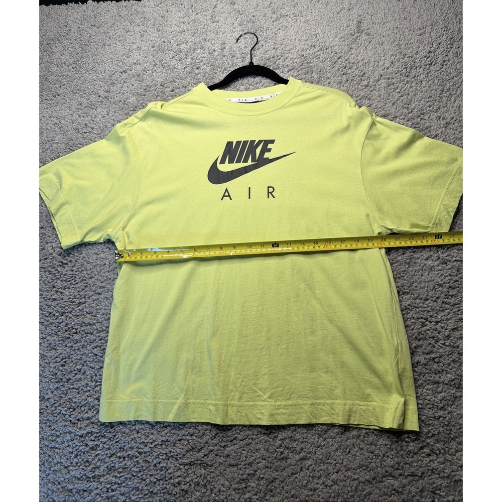 Nike Air Womens M Boxy Tee Shirt Loose Crop Yellow Black Short Sleeve - Picture 5 of 5